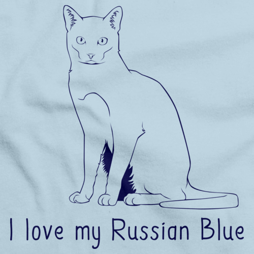 I Love My Russian Blue Light blue Art Preview