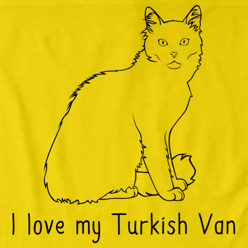 I Love My Turkish Van Yellow Art Preview