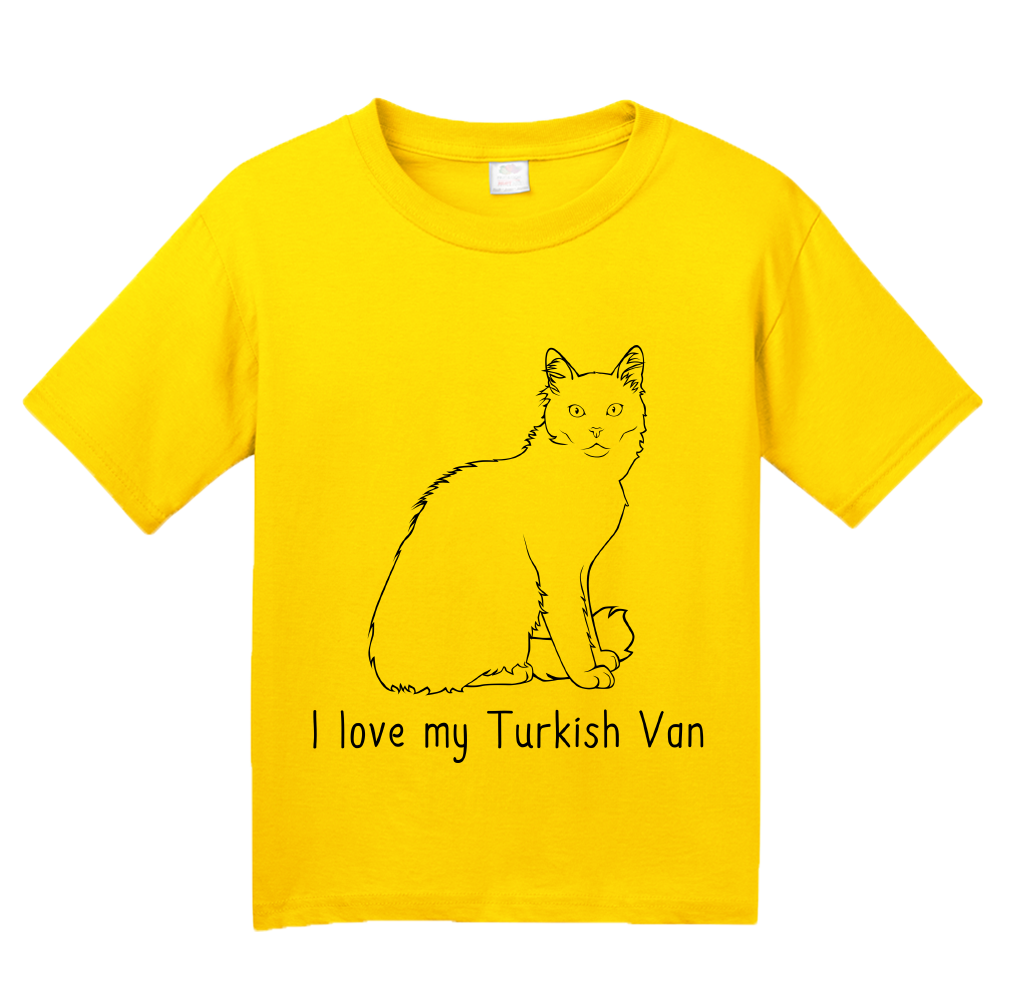 Youth Yellow I Love My Turkish Van - Cat Fancy Breed Lover Parent Owner T-shirt