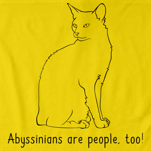 Abyssinians Are People Too! Yellow Art Preview