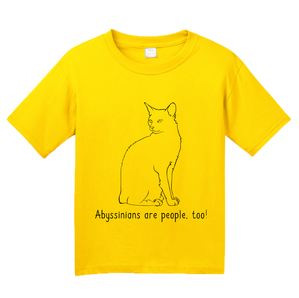 Youth Yellow Abyssinians Are People Too! - Cat Fancy Breed Lover Owner T-shirt