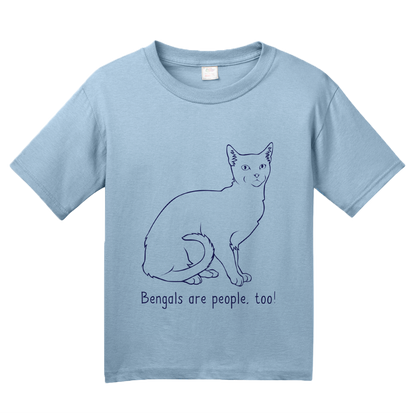 Youth Light Blue Bengals Are People Too! - Cat Breed Lover Parent Owner Gift T-shirt