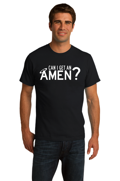 Standard Black Can I Get An Amen? - Amen Christian Funny Humor Jesus Prayer T-shirt