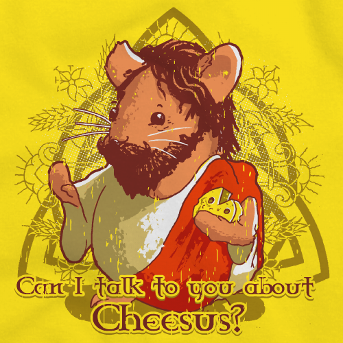 Can I Talk To You About Cheezus? -Christian Humor Funny Cute Yellow Art Preview
