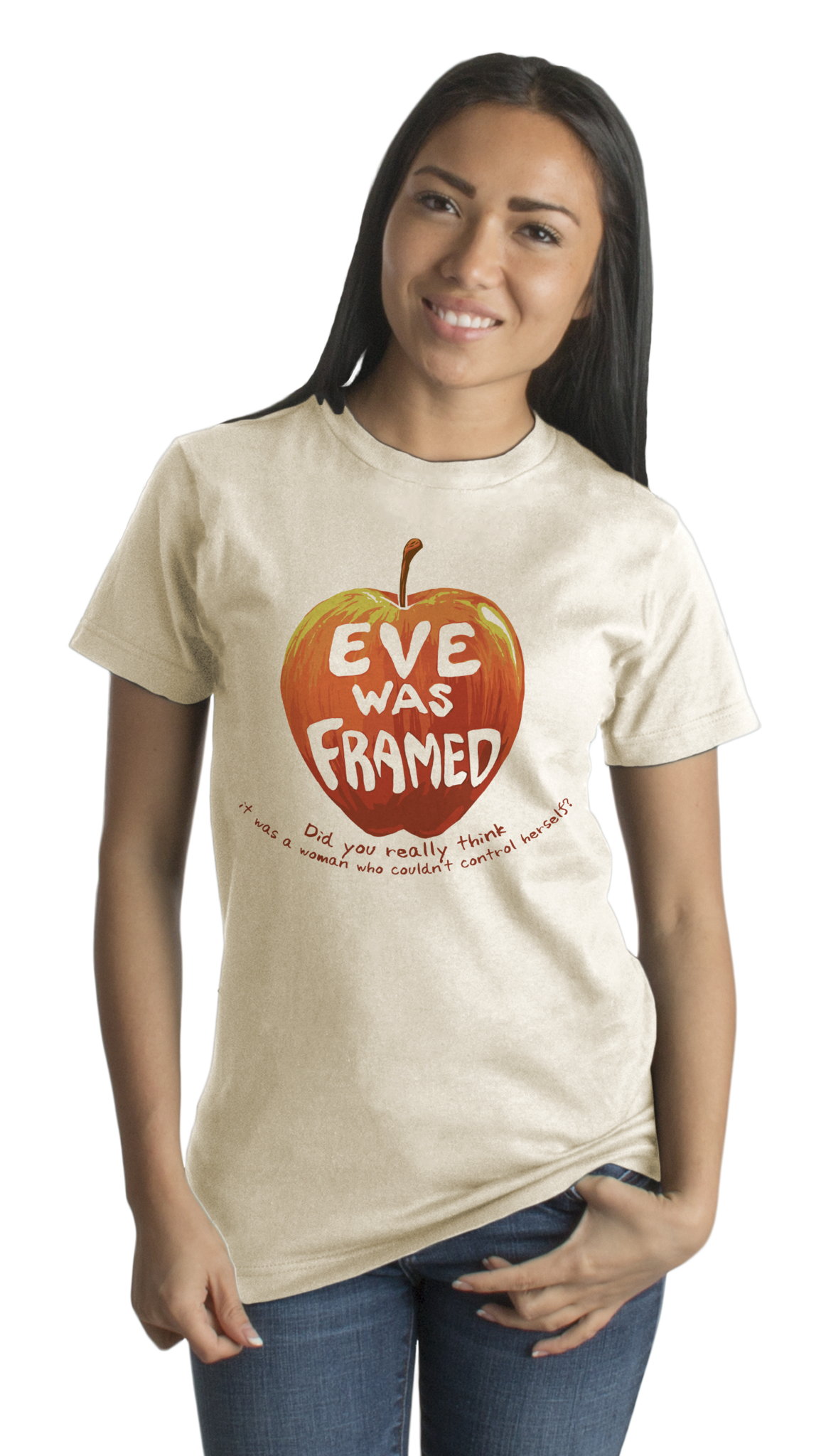 Standard Natural Eve Was Framed! - Feminist Humor Christian Sarcasm Funny T-shirt
