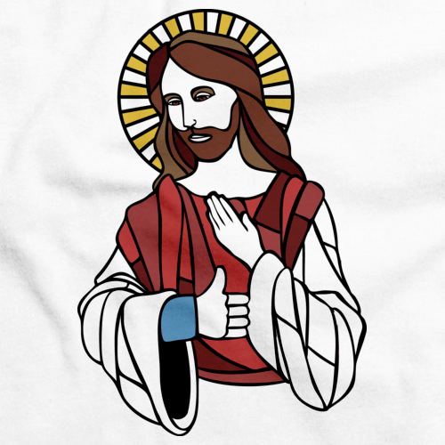 Facebook Jesus (Like) | Christian Internet Humor White art preview