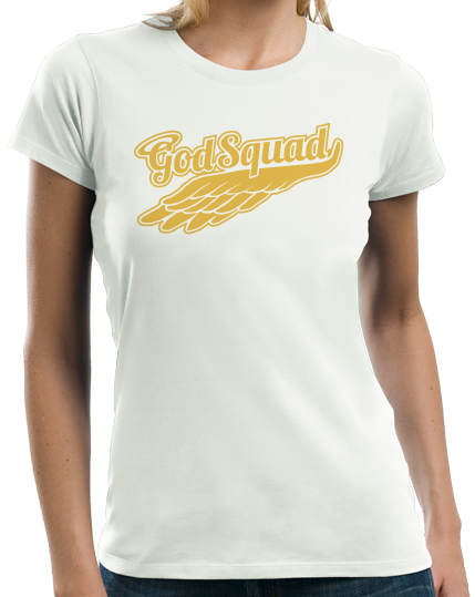 Ladies White Godsquad - Christian Funny Jesus Fan God Humor Cute T-shirt