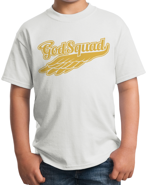 Youth White Godsquad - Christian Funny Jesus Fan God Humor Cute T-shirt