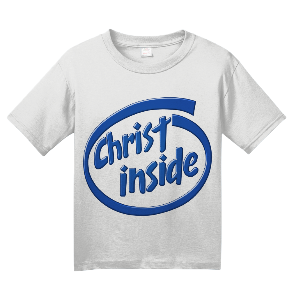 Youth White Christ Inside - Funny Modern Christian Faith Humor T-shirt