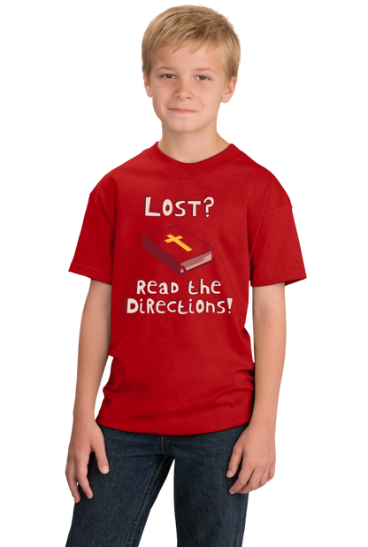 Youth Red Lost? Read The Directions! - Evangelical Christian Humor Funny T-shirt