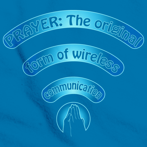 PRAYER: ORIGINAL WIRELESS COMMUNICATION Aqua Blue art preview