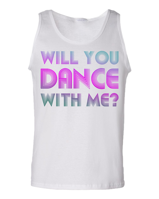 Tank Top White Computer Games - "Will You Dance With Me" Tank-Top