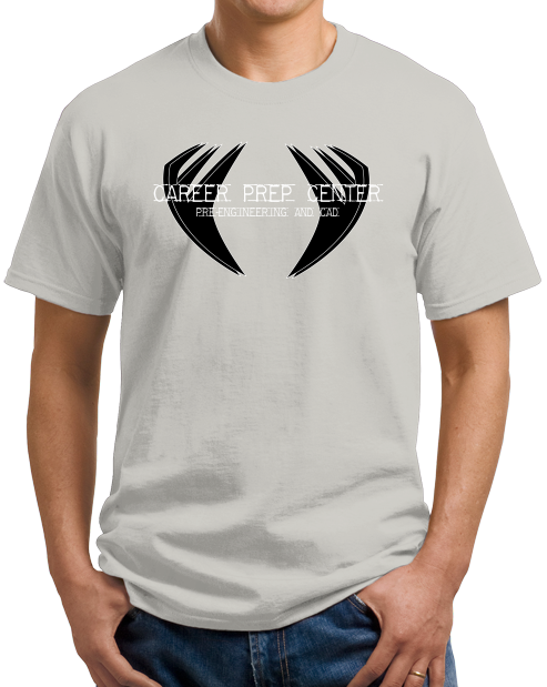Unisex Light Grey Career Prep Center Cad Black Wings T-shirt