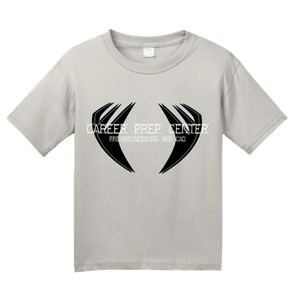 Youth Light Grey Career Prep Center Cad Black Wings T-shirt