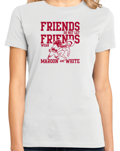 Ladies White Football Fan from Arkansas T-shirt