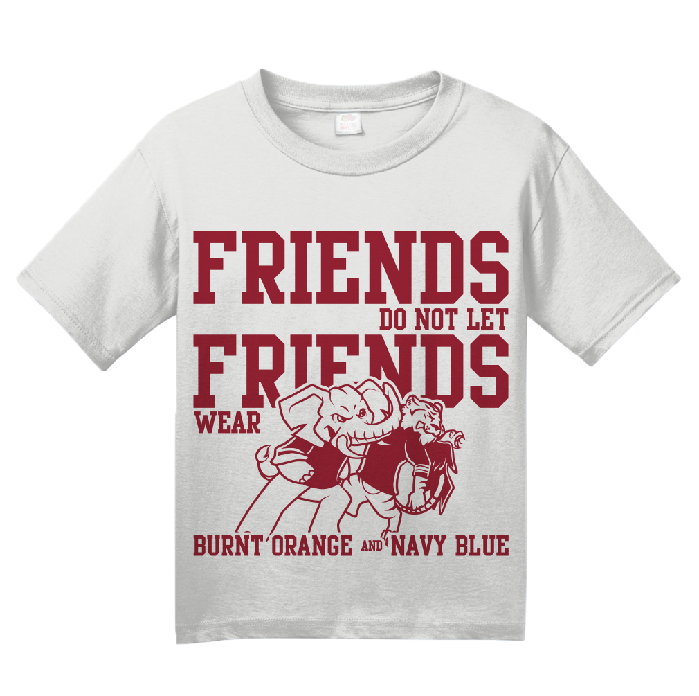 Youth White Football Fan from Alabama T-shirt