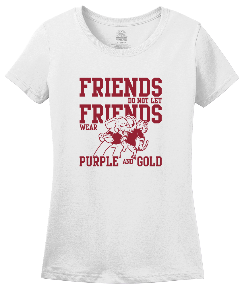 Ladies White Football Fan from Alabama T-shirt