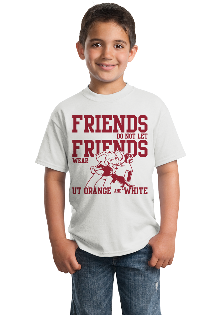 Youth White Football Fan from Alabama T-shirt