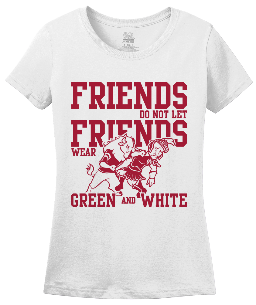 Ladies White INDIANA FOOTBALL FAN TEE T-shirt