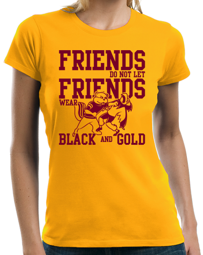 Ladies Gold MINNESOTA FOOTBALL FAN TEE T-shirt