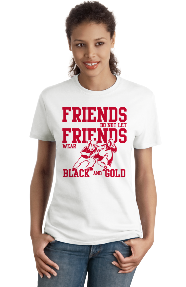 Ladies White NEBRASKA FOOTBALL FAN TEE T-shirt