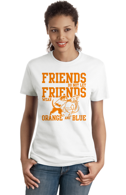 Ladies White Football Fan from Tennessee T-shirt