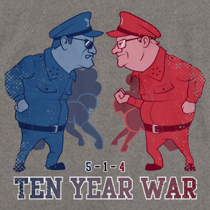"Ten Year War" Michigan vs OSU Bo vs Woody  Grey Art Preview