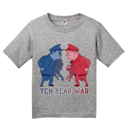 Youth Grey "Ten Year War" Michigan vs OSU Bo vs Woody  T-shirt