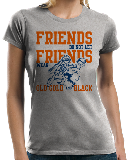 Ladies Grey ILLINOIS FOOTBALL FAN TEE T-shirt