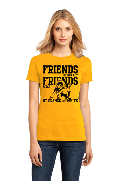 Ladies Gold Football Fan from Nashville T-shirt