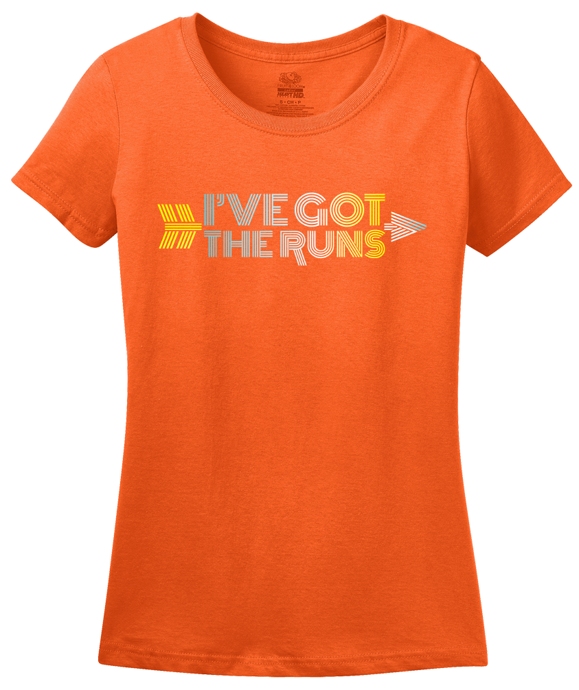 Ladies Orange Cross Country: I've Got The Runs - Distance Runner Cross Country T-shirt