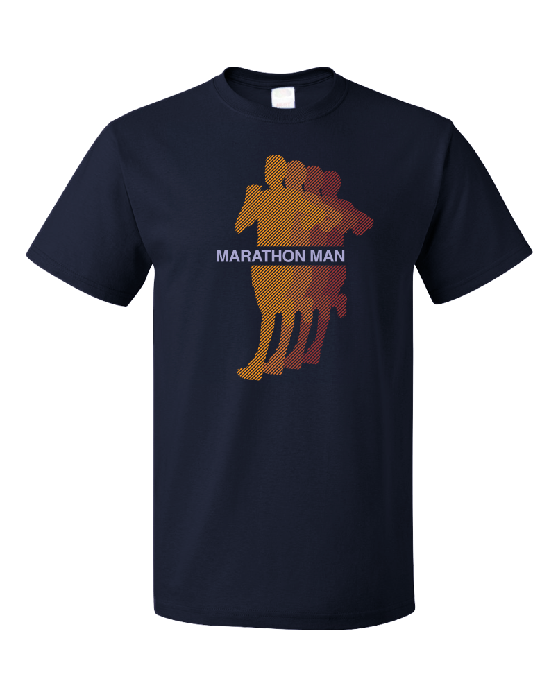 Standard Navy Marathon Man - Long Distance Runner Marathon 26.2 miles ironman T-shirt