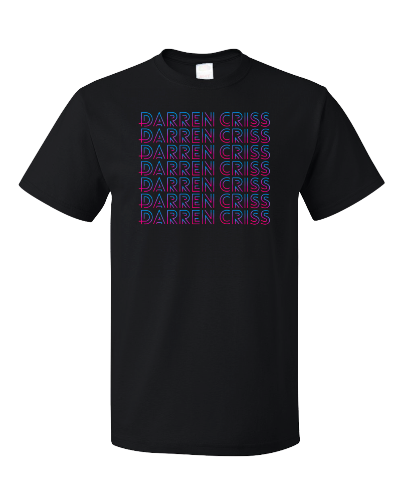Standard Black Darren Criss Repeating Name T-shirt