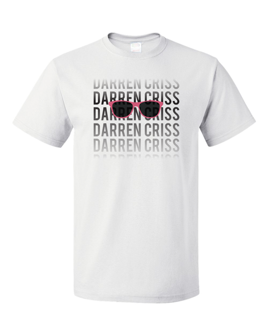 Standard White Darren Criss Fading Name T-shirt