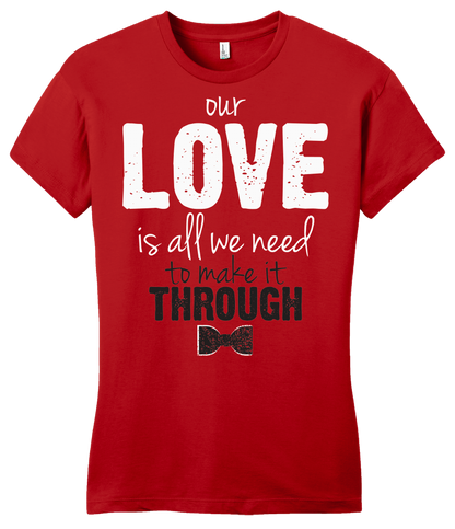 Girly Red Darren Criss Our Love Is All We Need T-shirt