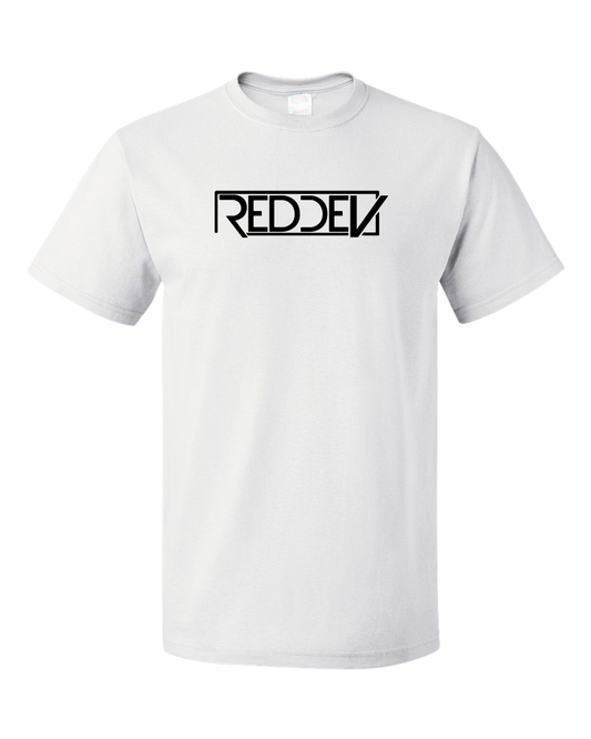 Standard White DJRedDev Logo Black T-shirt