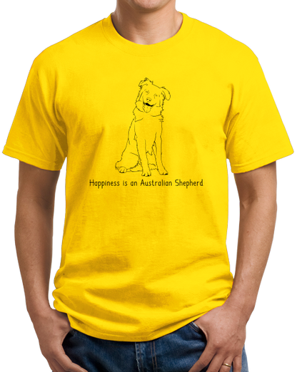 Unisex Yellow Happinesse is an Australian Shepherd - Australian Shepherd Lover 