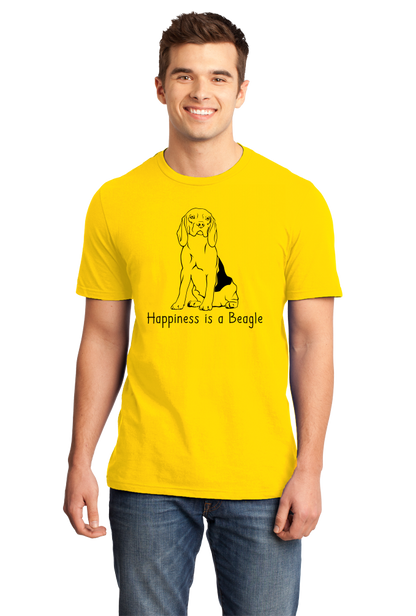 Standard Yellow Happiness is a Beagle - Beagle Lover Dog Cute Gift Fun T-shirt