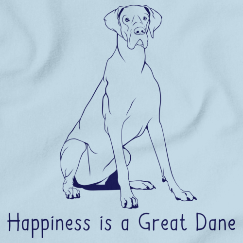 Happiness is a Great Dane Light blue art preview