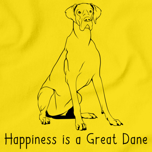 Happiness is a Great Dane Yellow art preview