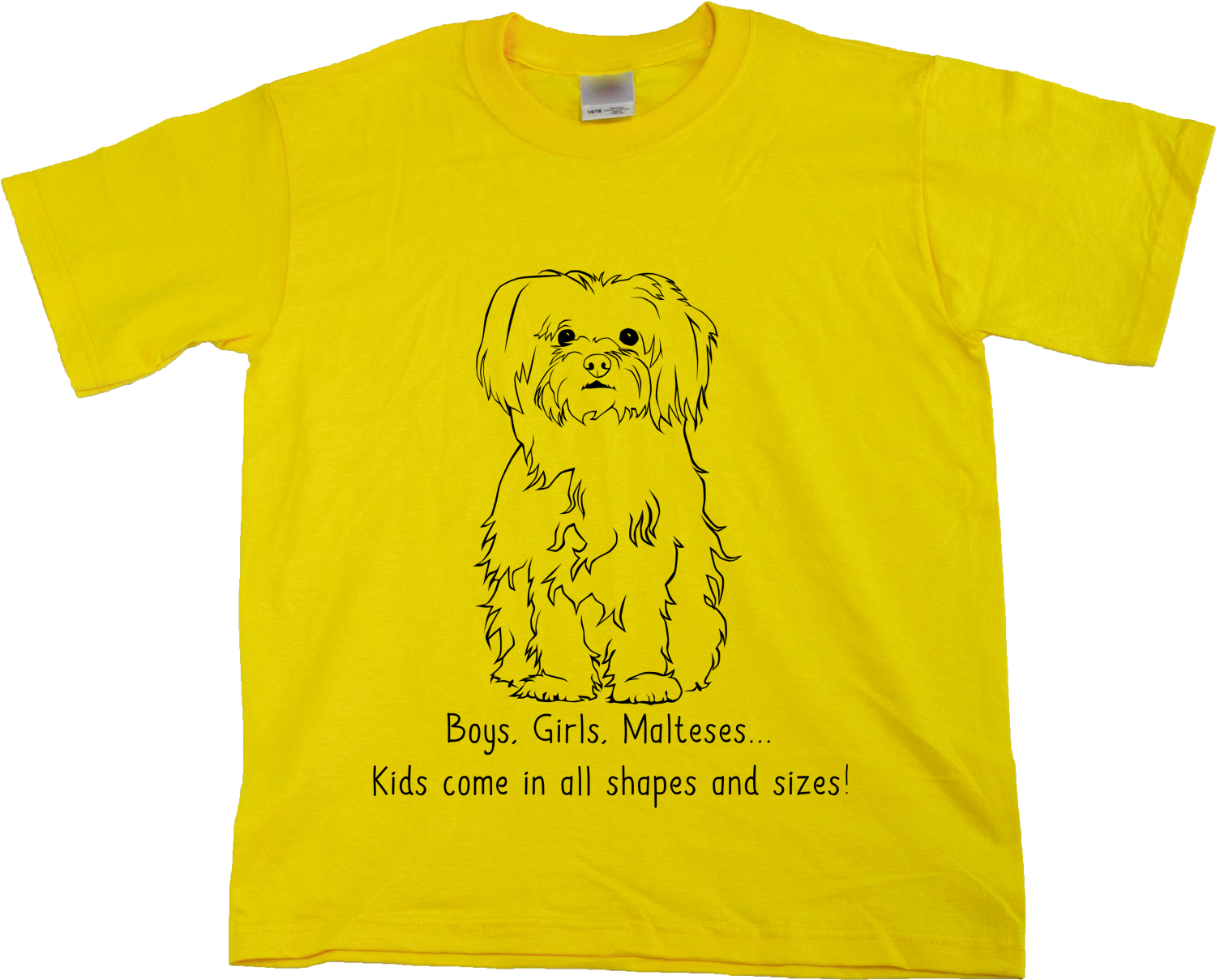 Youth Yellow Boys, Girls, & Malteses = Kids - Maltese Lover Parent Dog Owner 