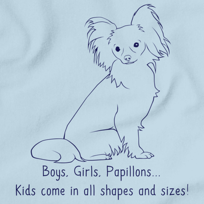 BOYS, GIRLS, & PAPILLONS = KIDS Light blue Art Preview