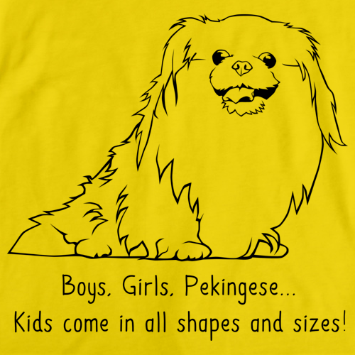 BOYS, GIRLS, & PEKINGESES = KIDS Yellow Art Preview