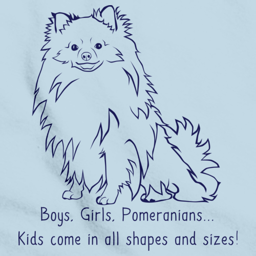 BOYS, GIRLS, & POMERANIANS Light blue Art Preview