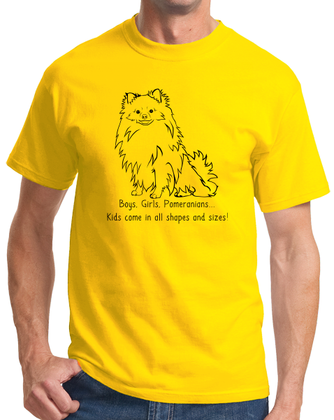 Standard Yellow Boys, Girls, & Pomeranians = Kids - Pomeranian Dog Boo Cute Love T-shirt