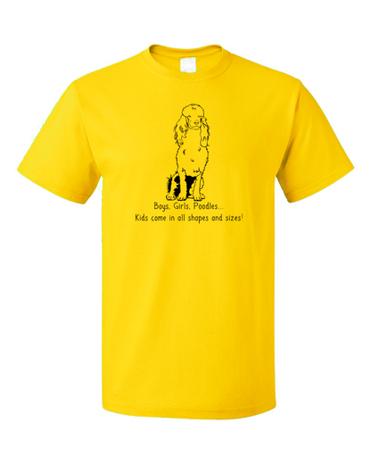 Standard Yellow Boys, Girls, & Poodles = Kids - Poodle Dog Parent Lover Cute Fun T-shirt