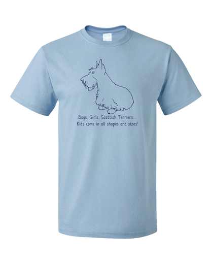 Standard Light Blue Boys, Girls, & Scottish Terriers = Kids - Scottish Terrier T-shirt