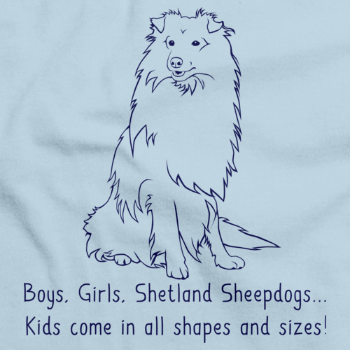 Boys, Girls, & Shetland Sheepdogs = Kids Light blue art preview