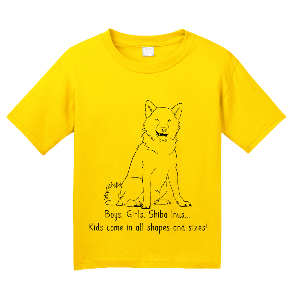 Youth Yellow Boys, Girls, & Shiba Inus = Kids - Shiba Inu Owner Parent Lover T-shirt