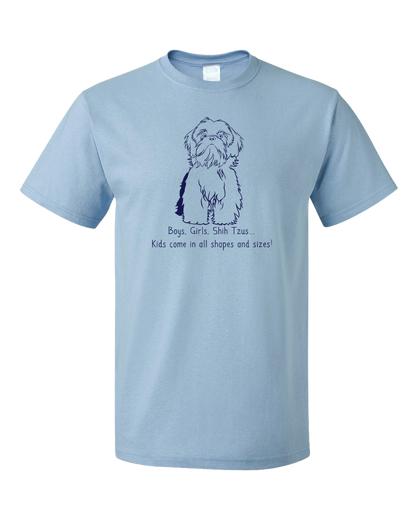 Standard Light Blue Boys, Girls, & Shih Tzus - Shih Tzu Owner Lover Parent Funny T-shirt